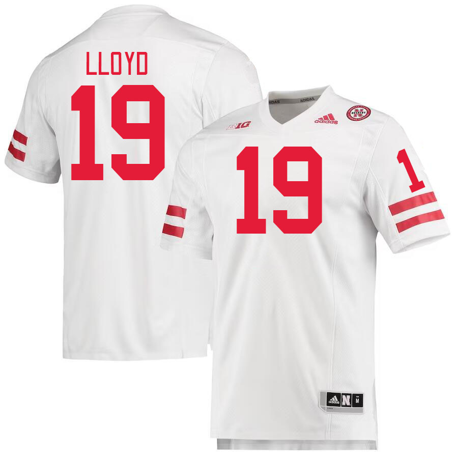 #19 Jaylen Lloyd Nebraska Cornhuskers Jerseys Football Stitched-White